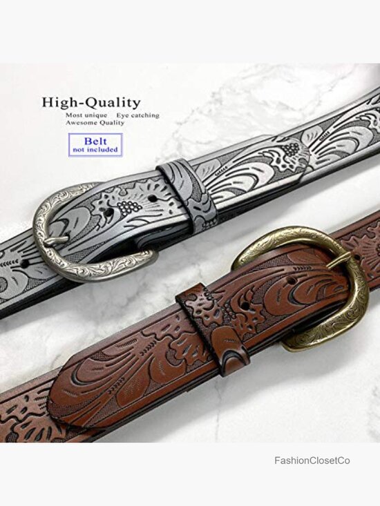 Western Floral Engraved Belt Buckle Fits 1.5\